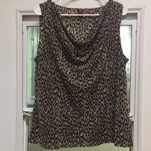 Leopard print tank blouse